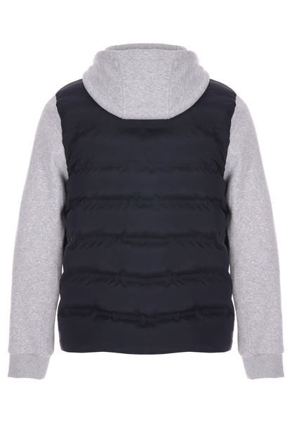 Mens Navy Gilet Hybrid Hooded Jacket