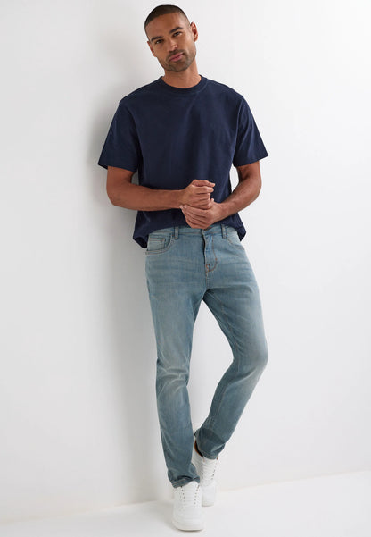 Mens Blue Vintage Slim Fit Jeans