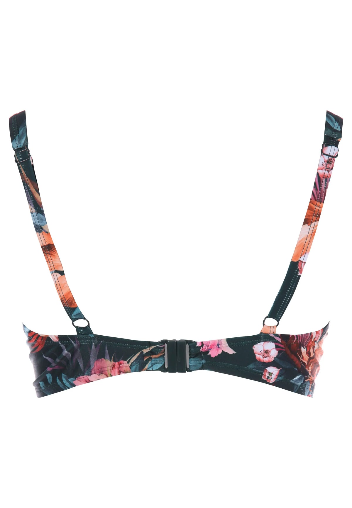 Womens Khaki Floral Bikini Top