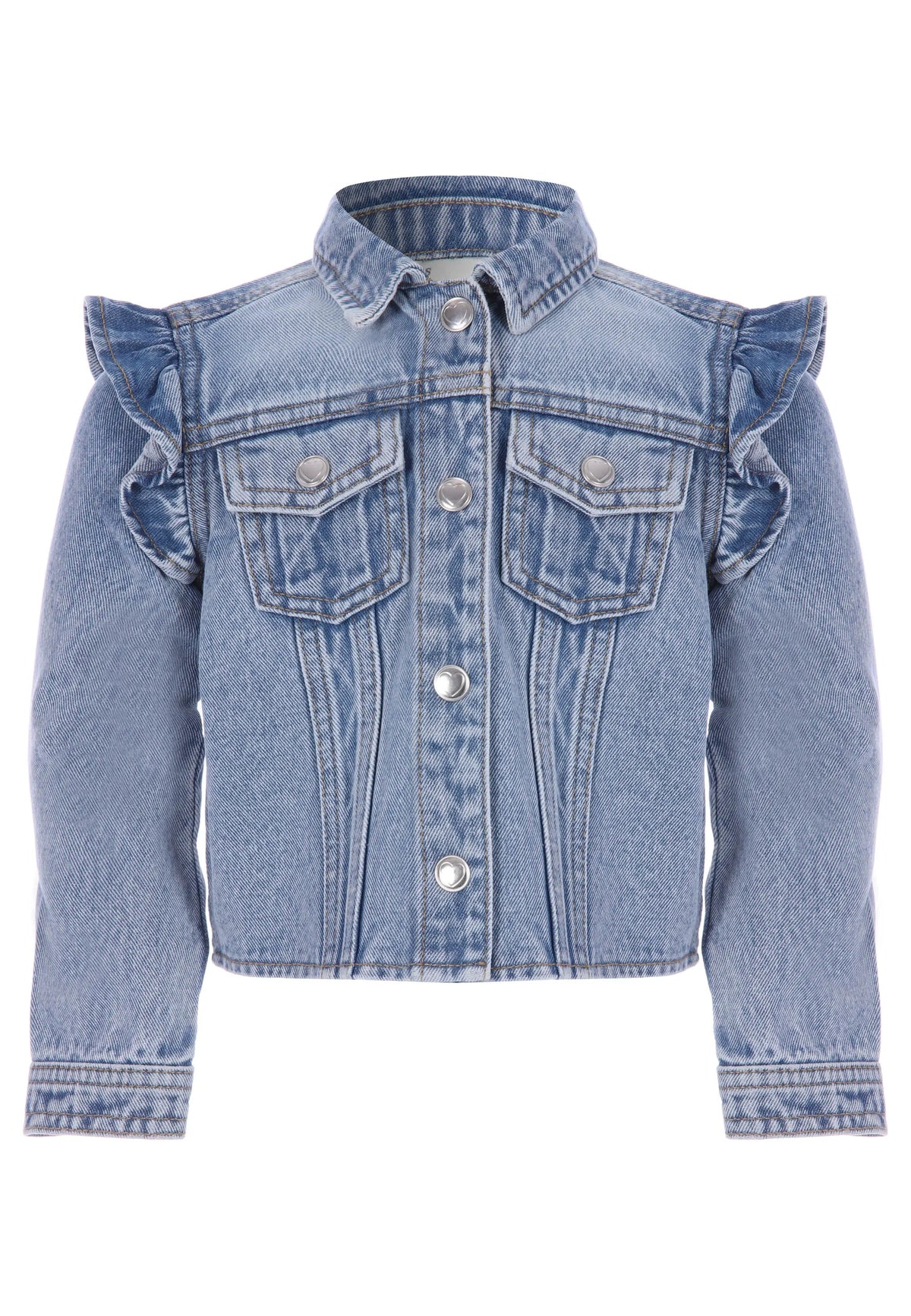 Younger Girls Blue Cotton Denim Jacket