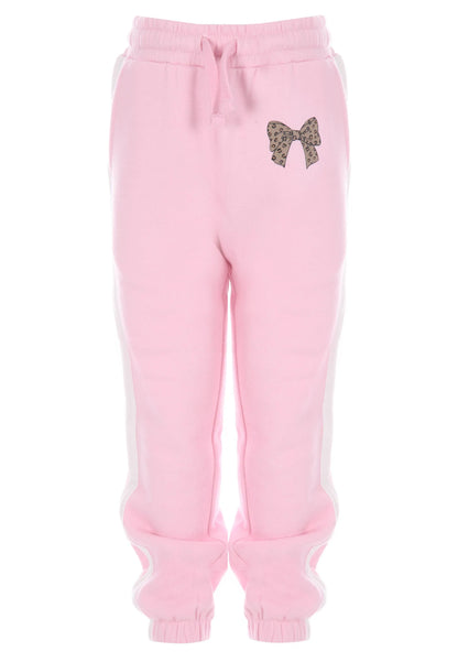 Younger Girls Pink Bow Joggers