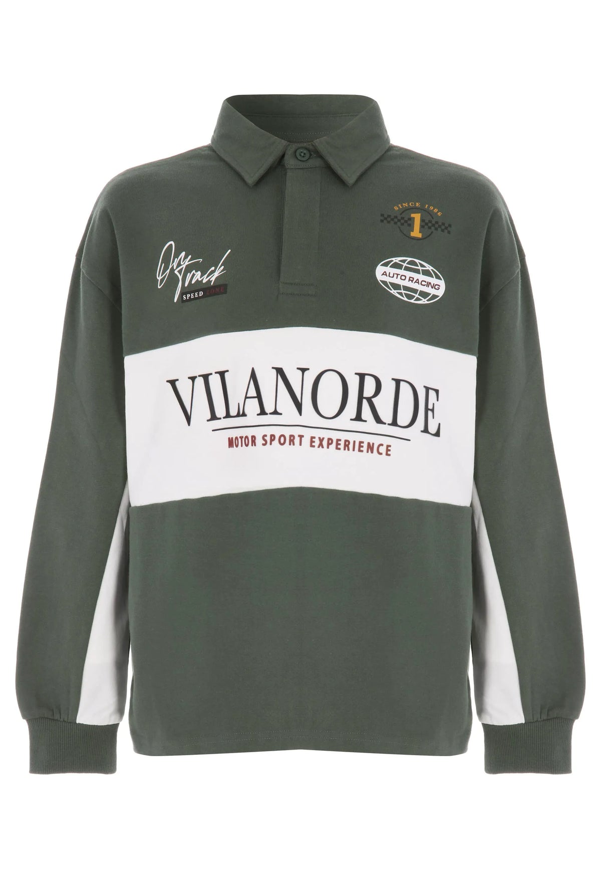 Older Boys Green Cotton Rugby Sweat Top