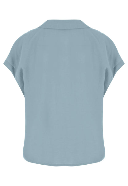 Womens Green Linen Blend Shirt