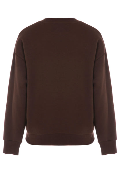 Womens Chocolate Brown Teddy Bear Sweatshirt