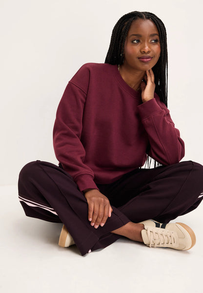 Womens Burgundy Cotton Rich Sweatshirt