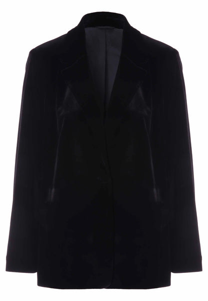 Womens Black Velvet Premium Blazer Jacket
