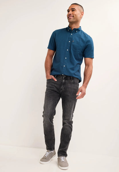 Mens Dark Grey Slim Stretch Jeans