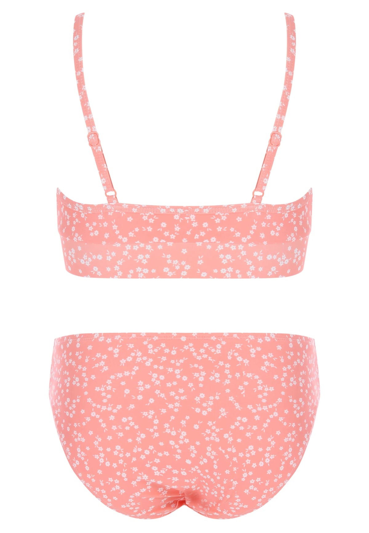 Older Girls Orange Floral Print Bikini