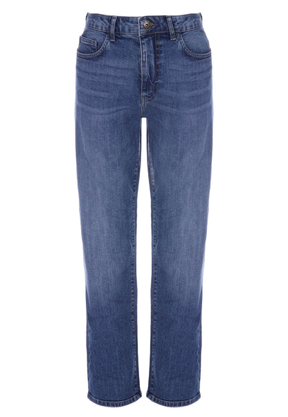 Mens Blue Plain Loose Fit Jeans