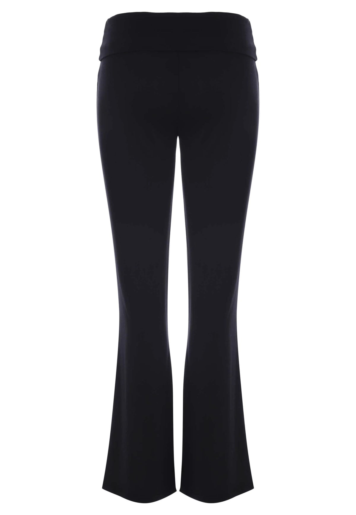 Womens Black Plain Flare Pyjama Bottoms