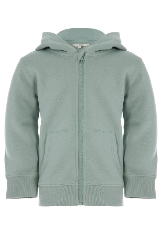 Younger Boys Sage Zip Through Hooded Sweatshirt