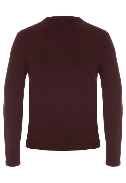 Mens Plum Soft Touch Crew Neck Jumper