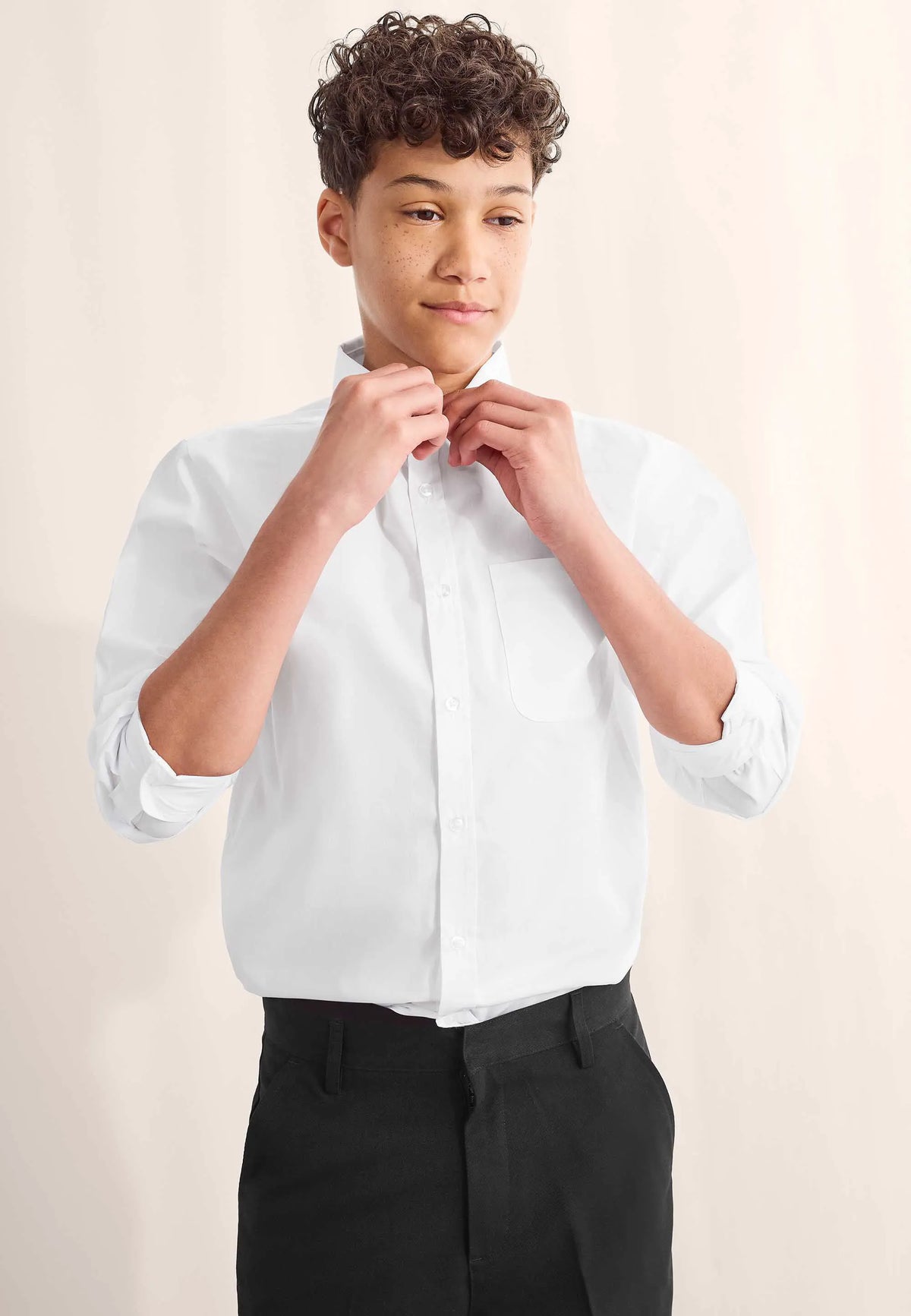Older Boys Black Regular Fit School Trousers