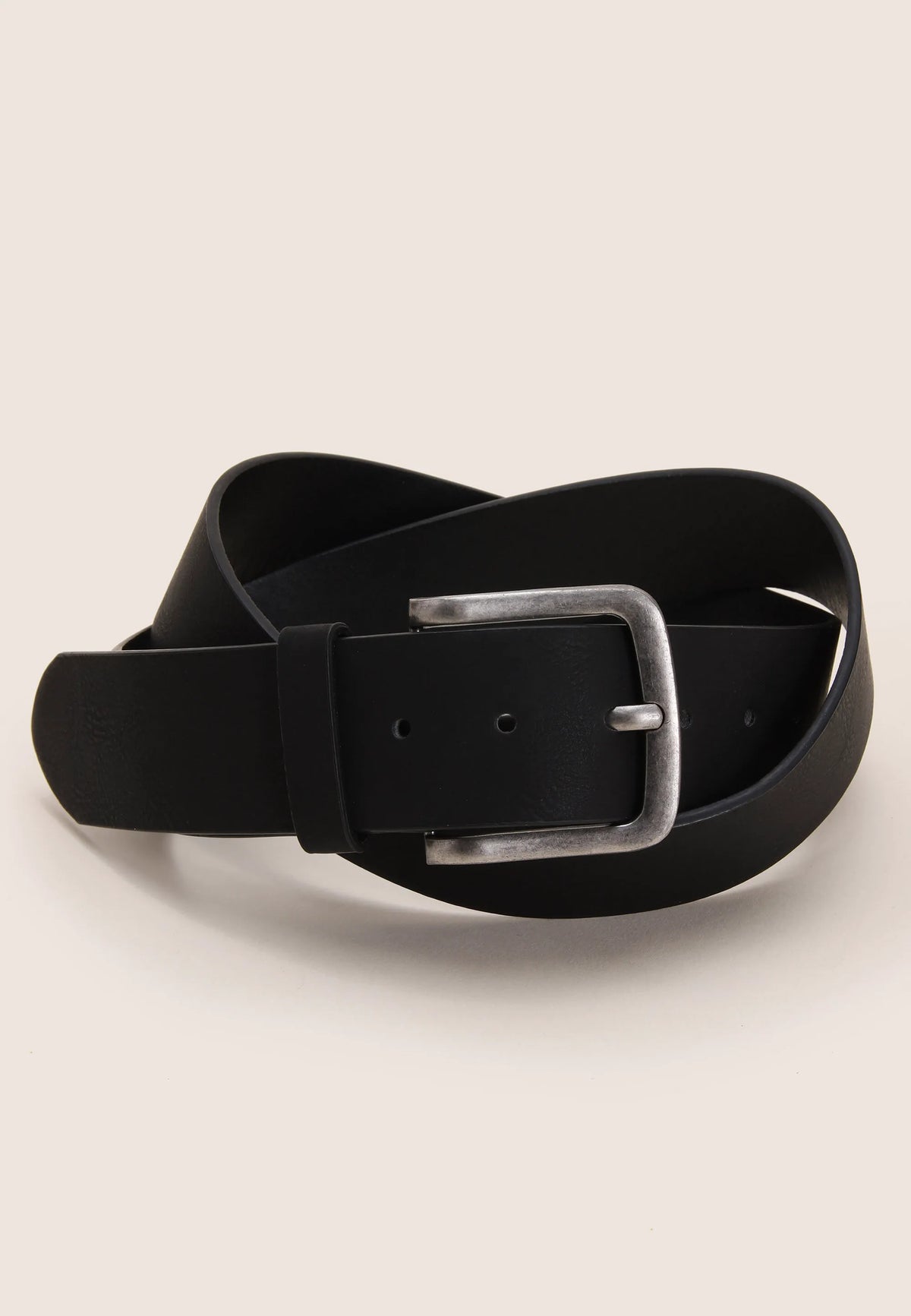 Mens Black Plain Casual Jean Belt
