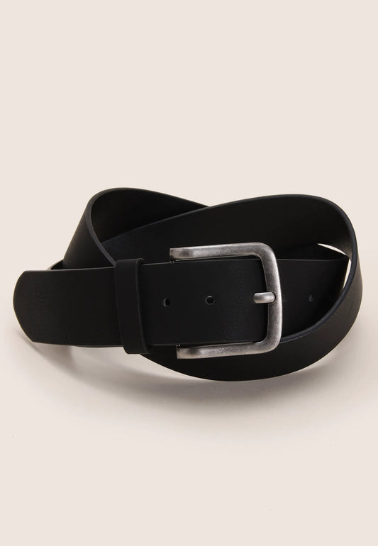 Mens Black Plain Casual Jean Belt