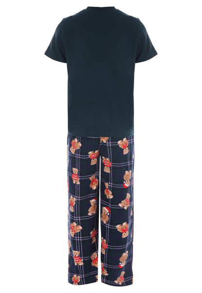 Boys Green Teddy Bear Family Pyjama Set