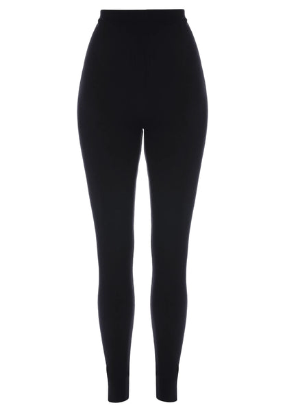 Womens Black Heavy Weight Thermal Leggings