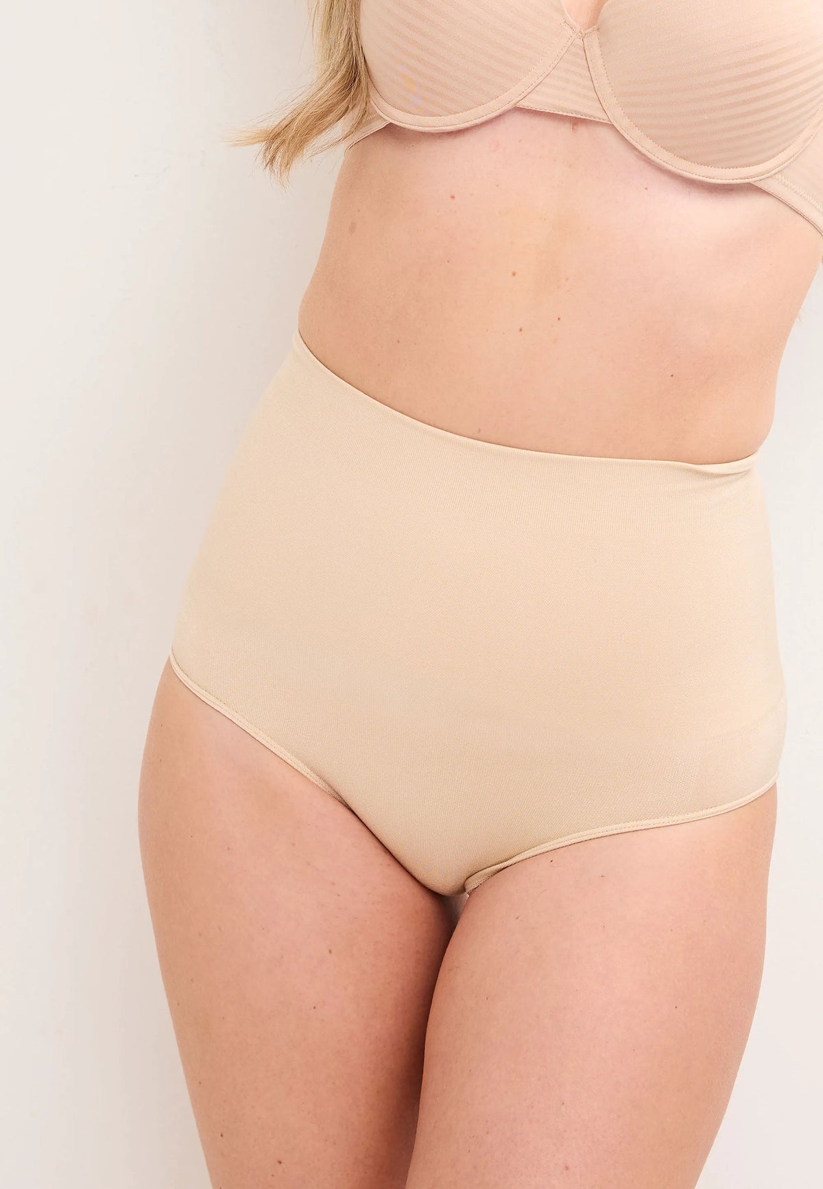 Womens Nude High Waist Support Briefs