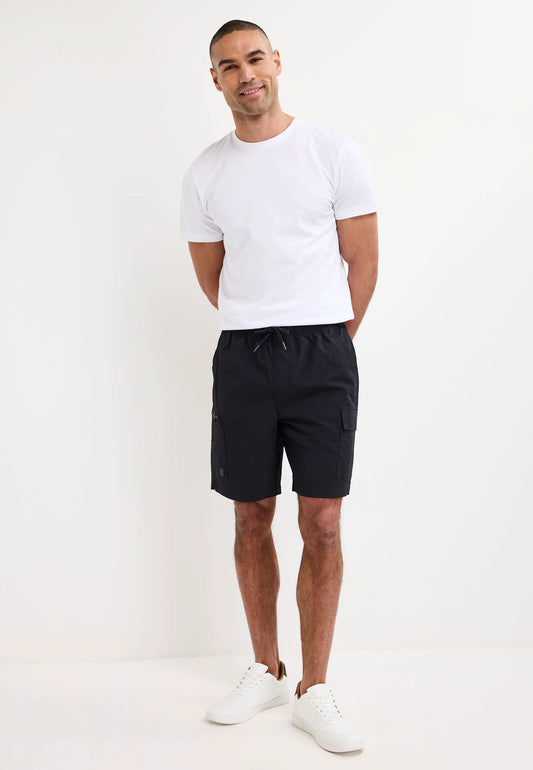 Mens Black Cargo Swim Shorts