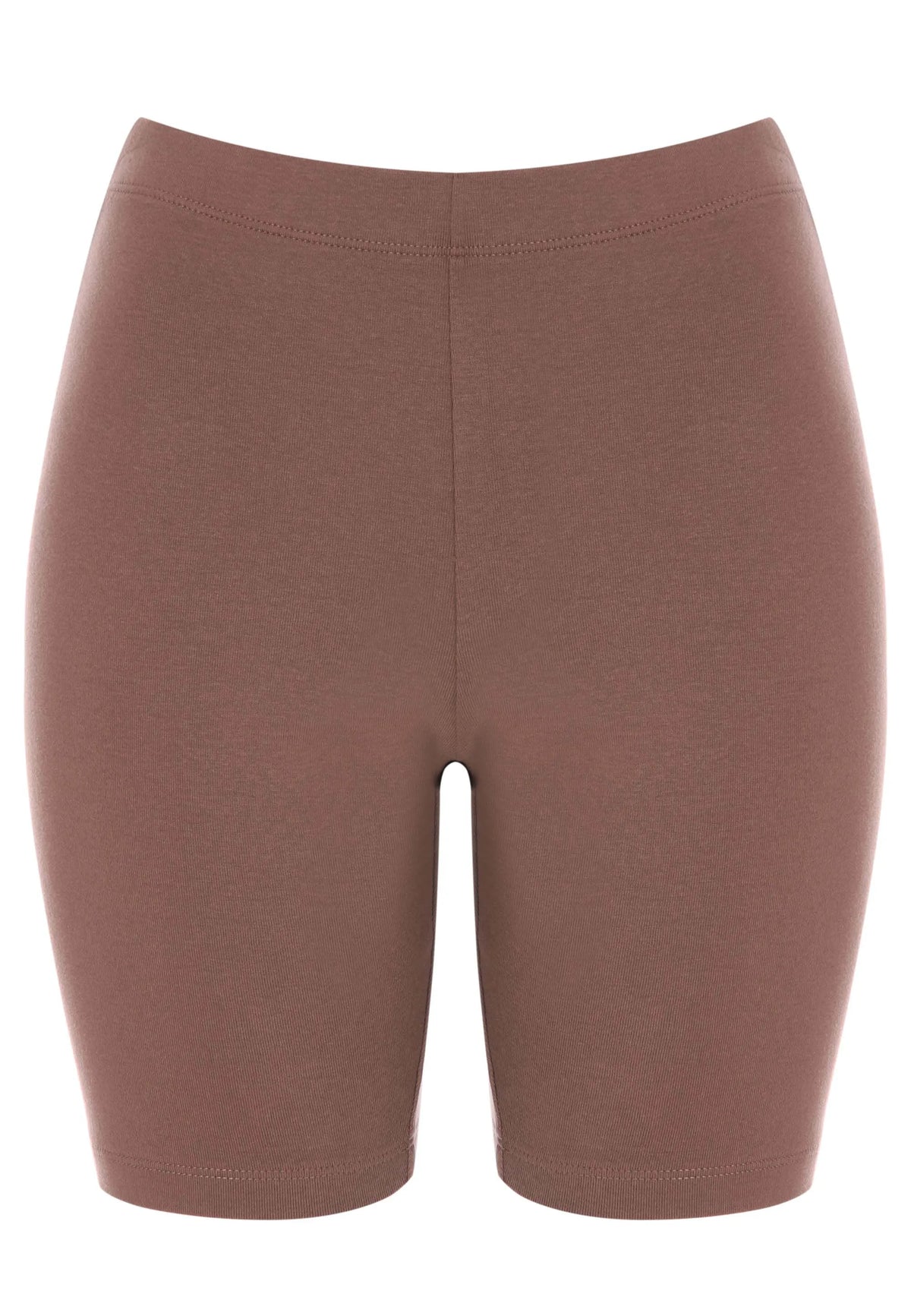 Womens Mocha Plain Cycling Shorts