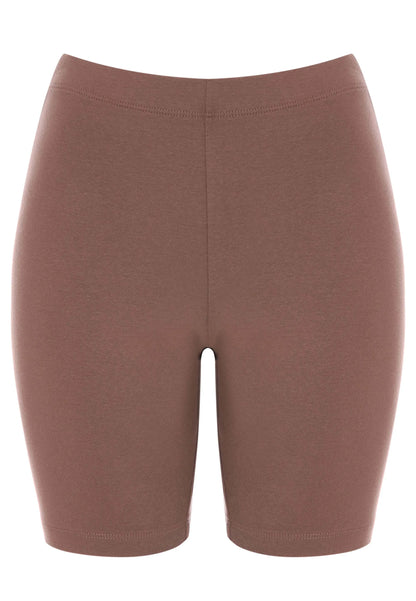 Womens Mocha Plain Cycling Shorts