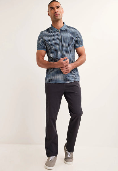 Mens Charcoal Straight Leg Chino Trousers