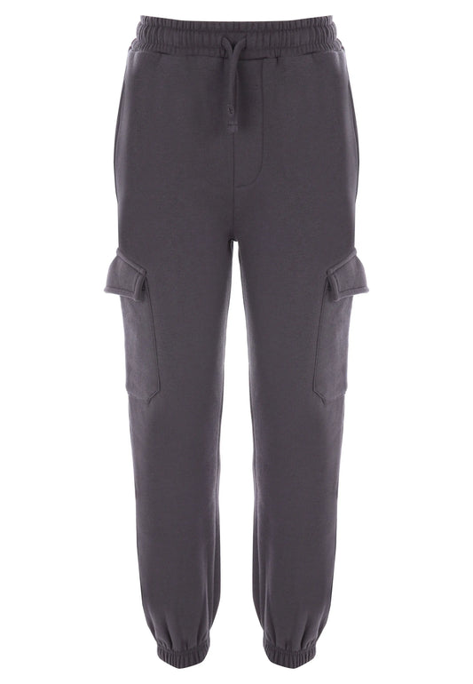Older Boys Charcoal Cargo Joggers