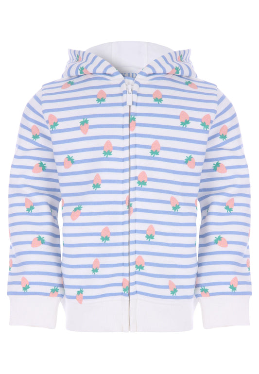 Younger Blue Stripe Zip Through Hoody