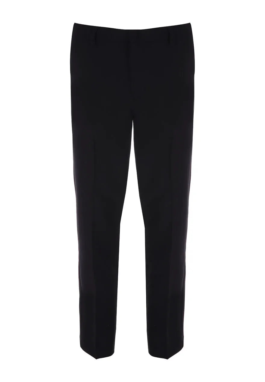 Mens Black Smart Straight Leg Trousers