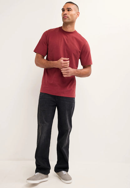 Mens Rust Peached Cotton Rich T-Shirt