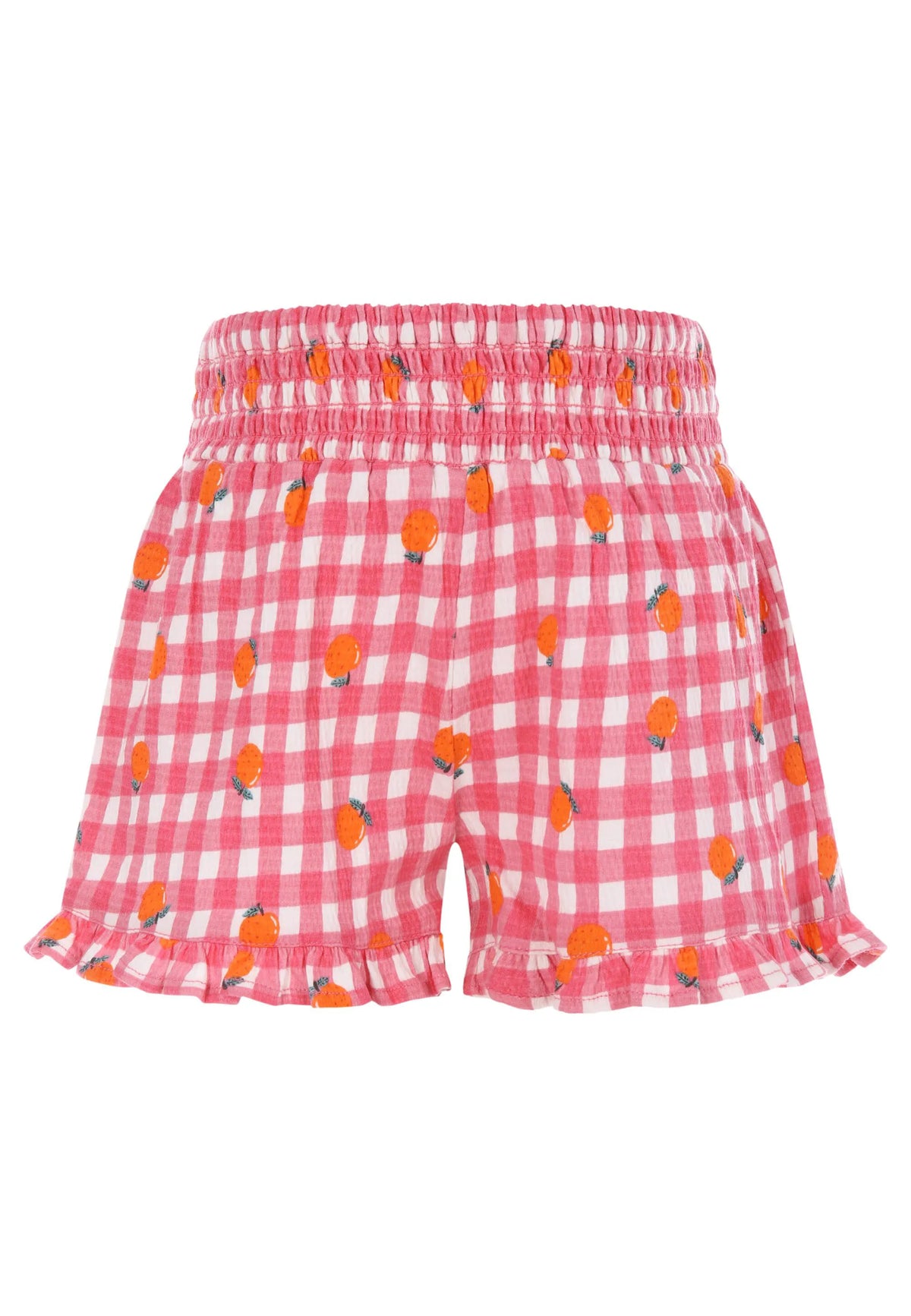 Younger Girls Pink Gingham Bow Top and Shorts Set