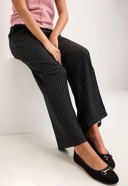 Womens Black Gold Snaffle Trim Ballet Pumps