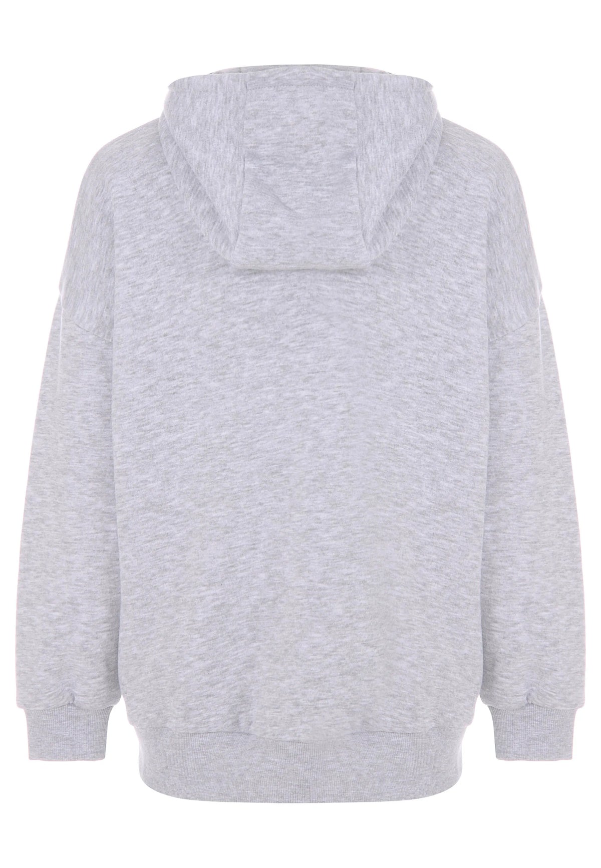 Older Girls Grey Bear Keyring Oversized Hoodie