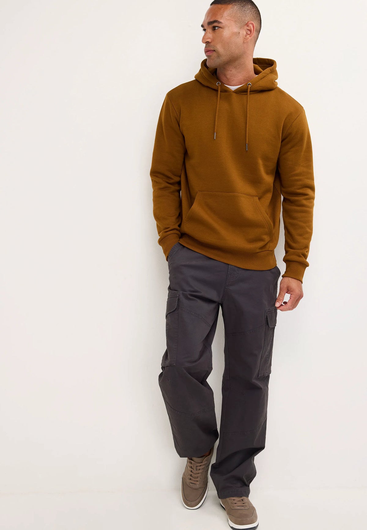 Mens Mustard Cotton Rich Hoodie