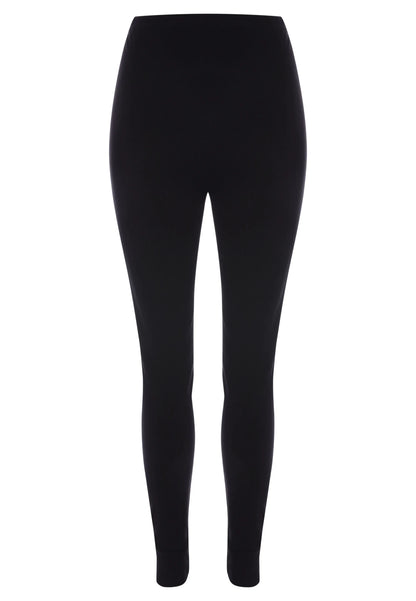 Womens Black Thermal Ribbed Leggings