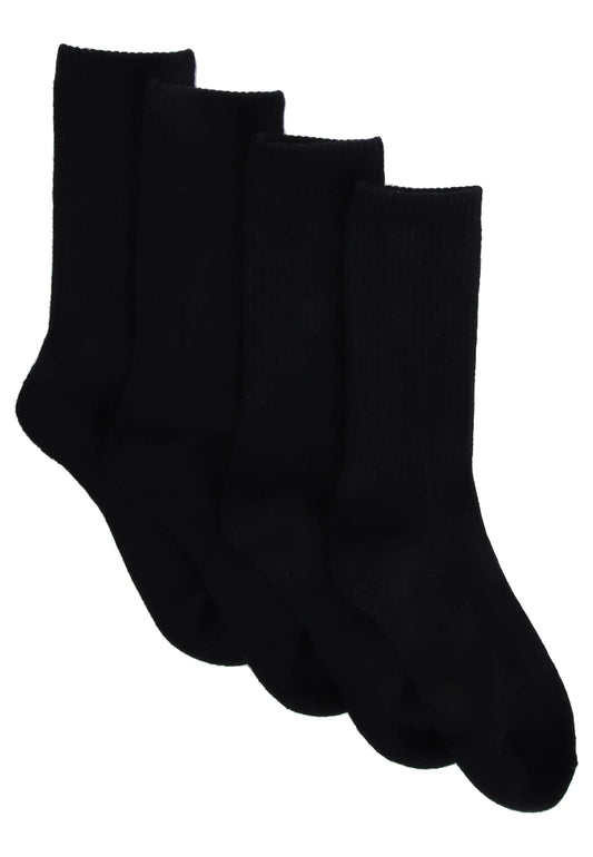 Mens 7pk Black Cotton Rich Ankle Socks