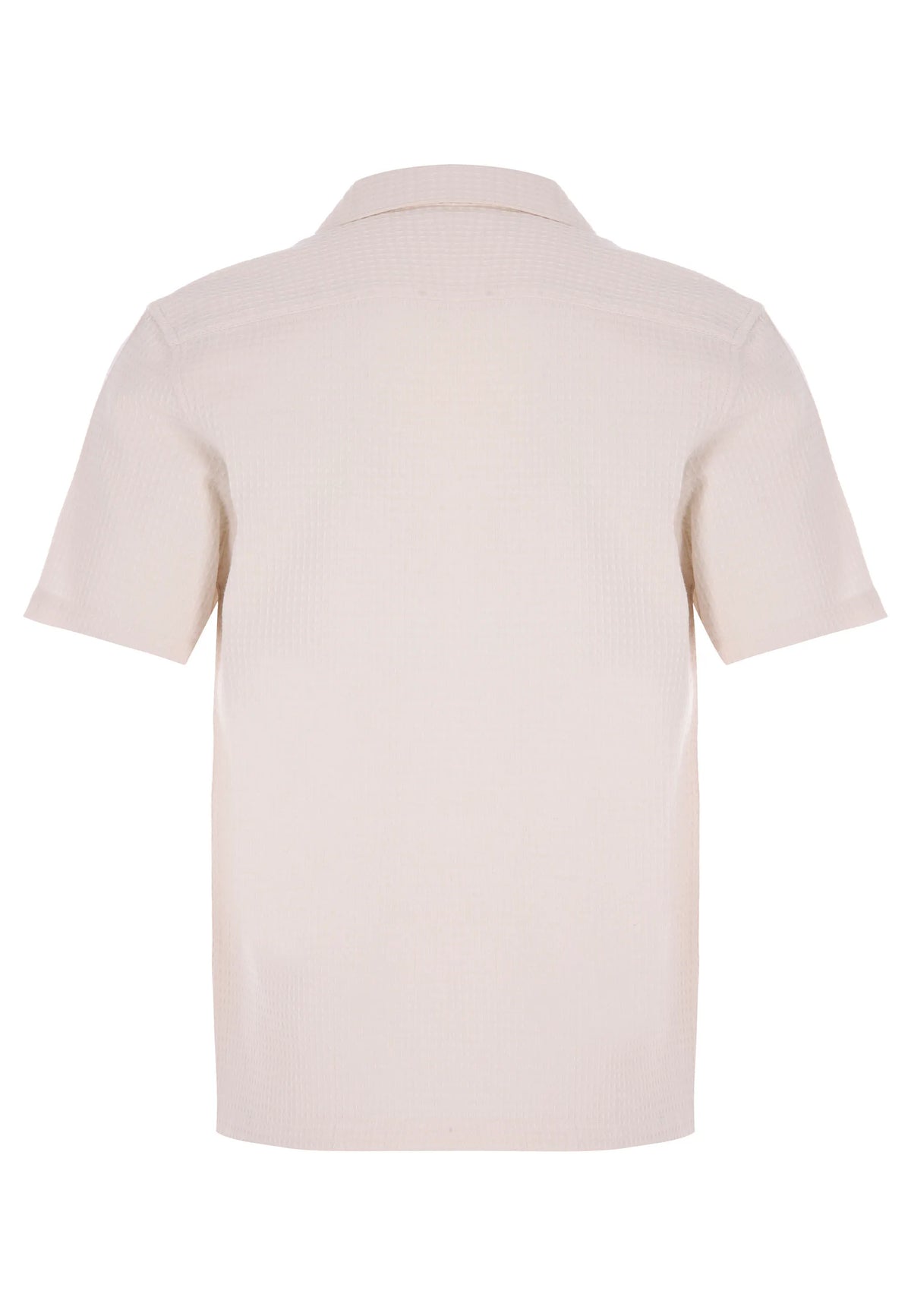 Mens Stone Textured Cotton Shirt