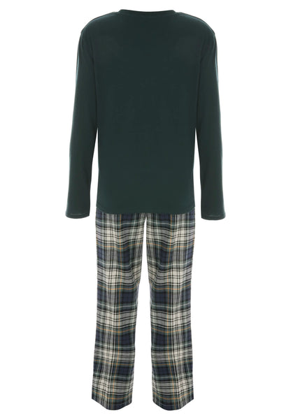 Older Boys Green Check Family Pyjama Set