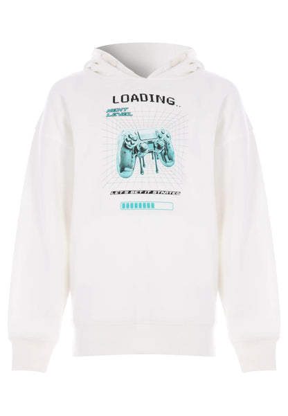 Older Boys Ecru Gaming Hoody