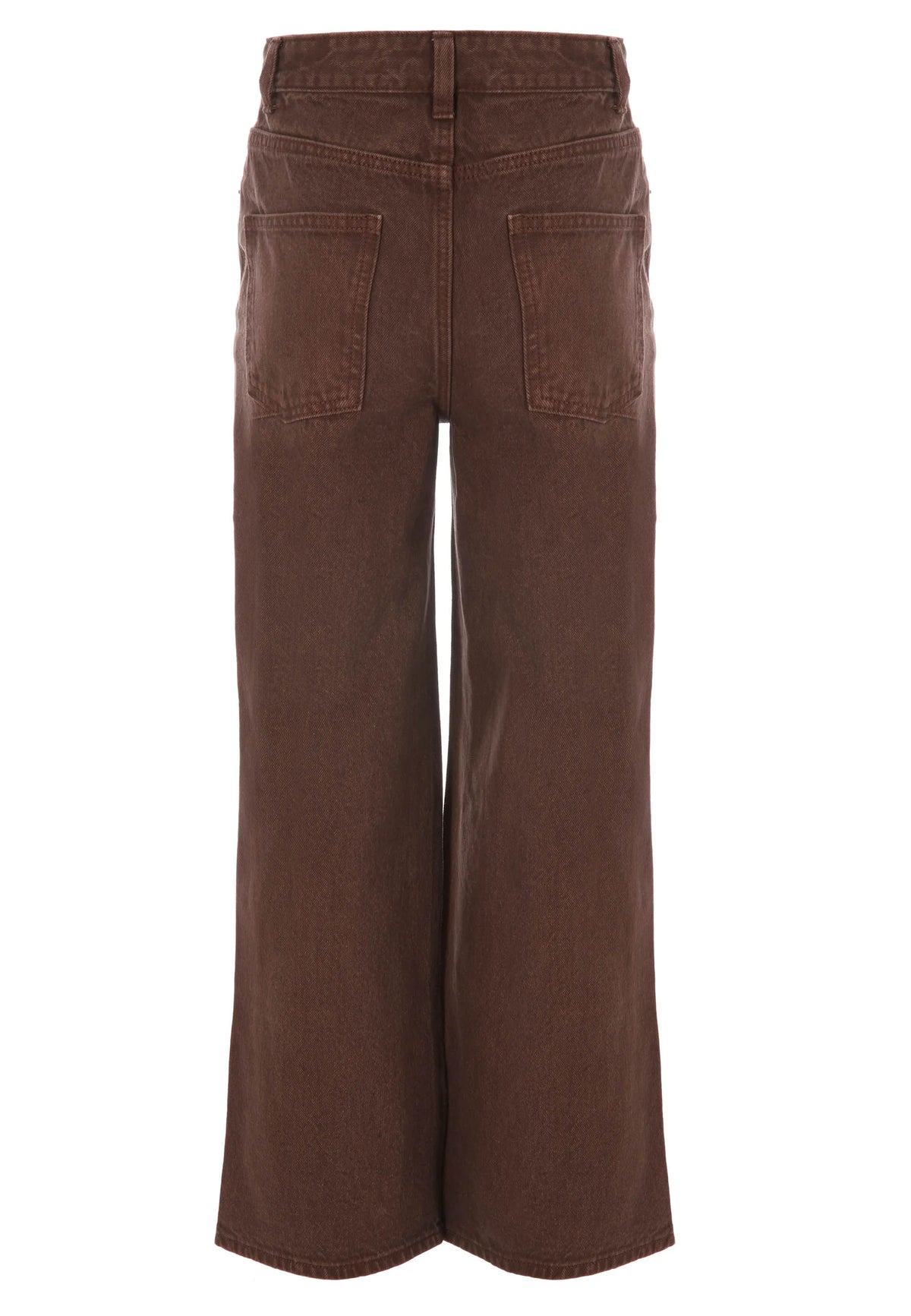Older Girls Brown Wide Leg Jeans