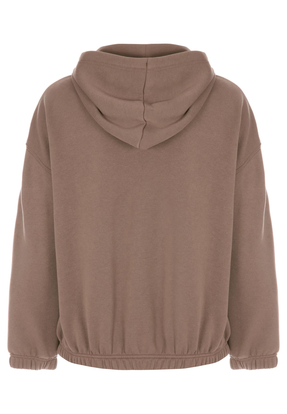 Womens Mocha Bubble Hem Hoodie