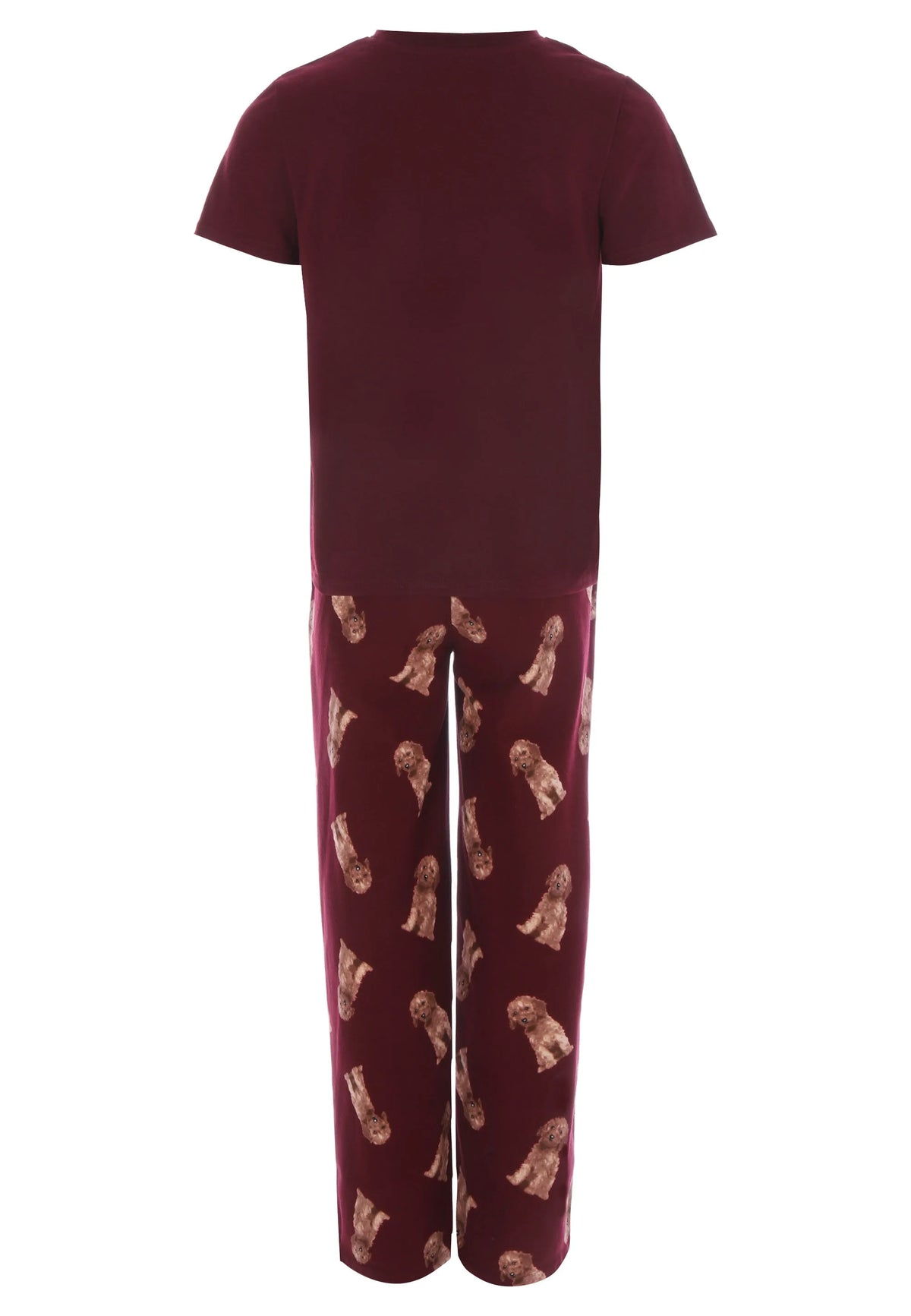 Boys Burgundy Dog Print Family Pyjama Set