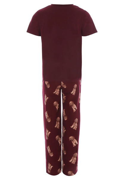 Boys Burgundy Dog Print Family Pyjama Set