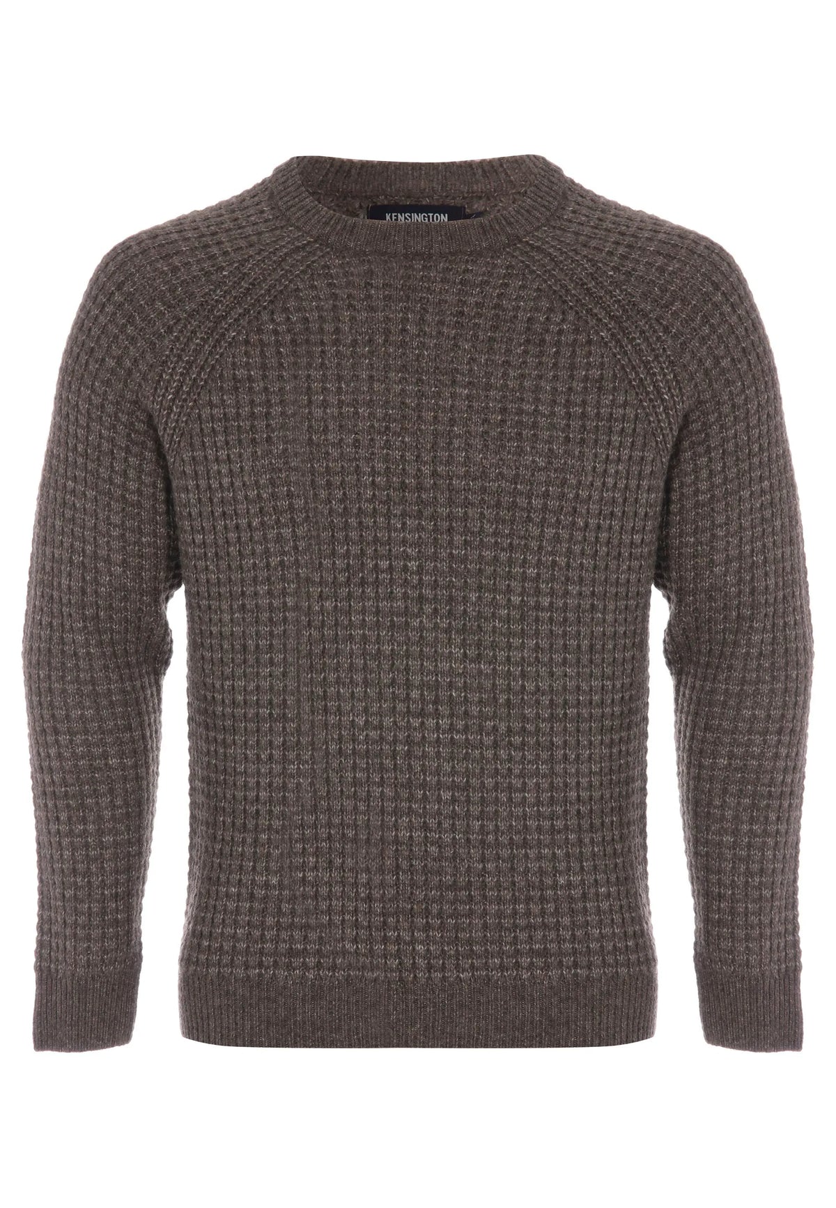 Mens Mocha Cosy Wool Blend Jumper
