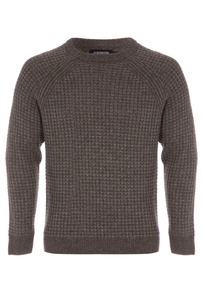 Mens Mocha Cosy Wool Blend Jumper