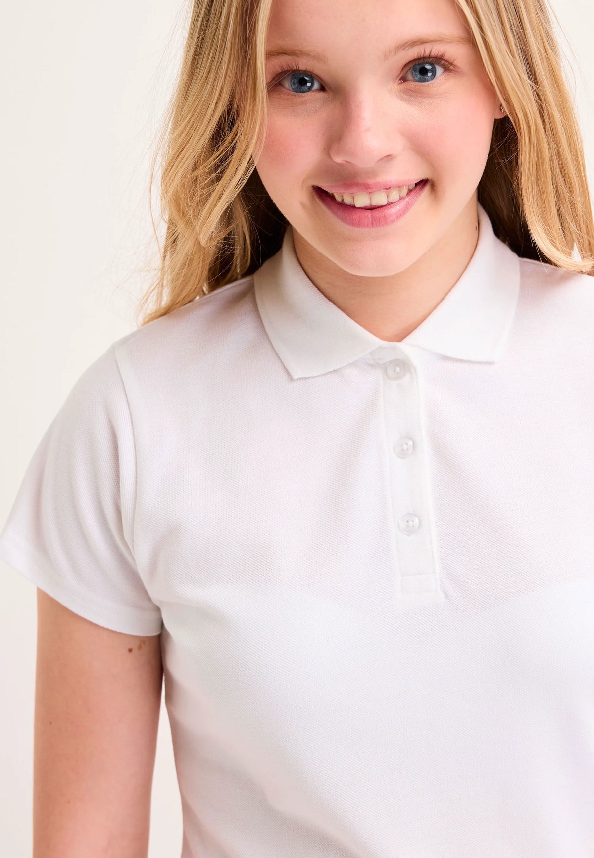 Girls 2 Pack White School Polo Shirts