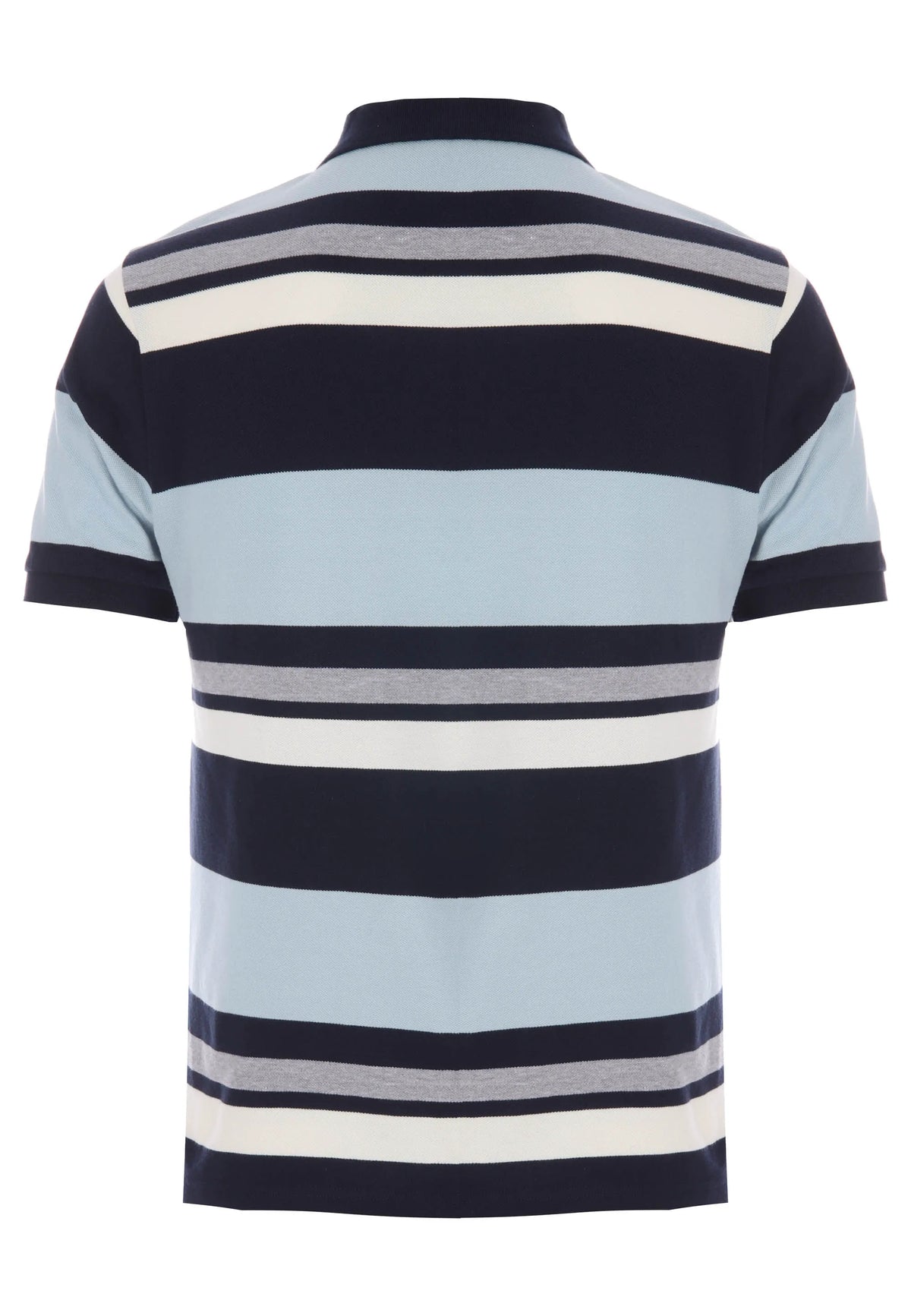 Mens Navy Blue Horizontal Stripe Polo Shirt