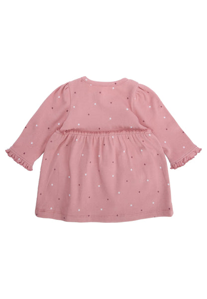 Baby Girls Pink Spot Dress with Knickers Set
