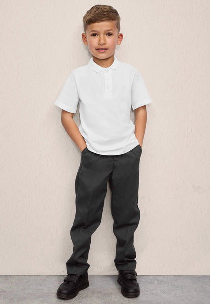 Boys 2pk White School Polo Shirts