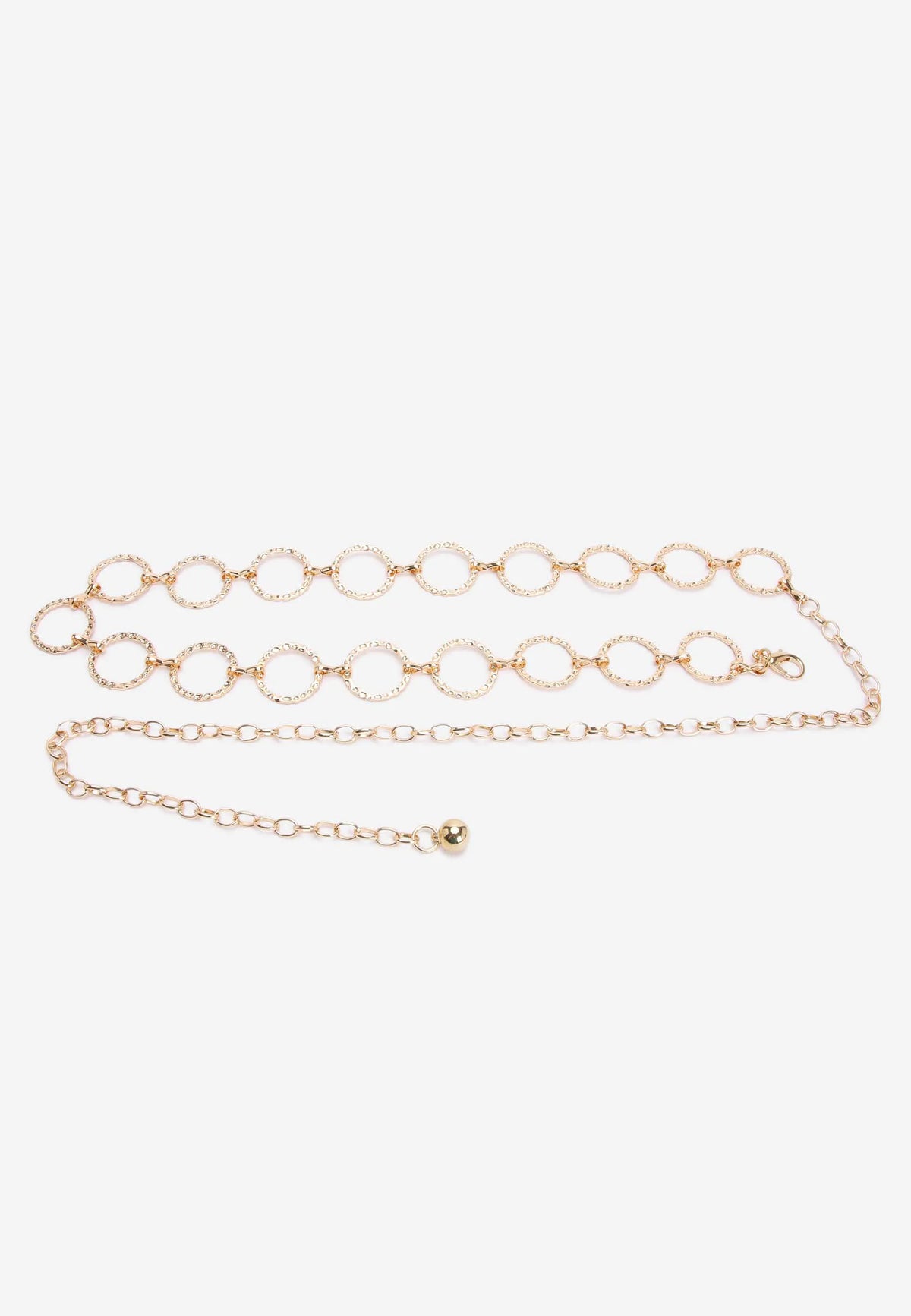 Womens Gold Circle Chain Belt